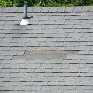 Roof with Missing Shingles Roof with Missing Shingles