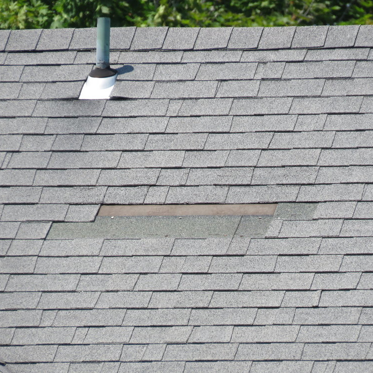 Roof with Missing Shingles